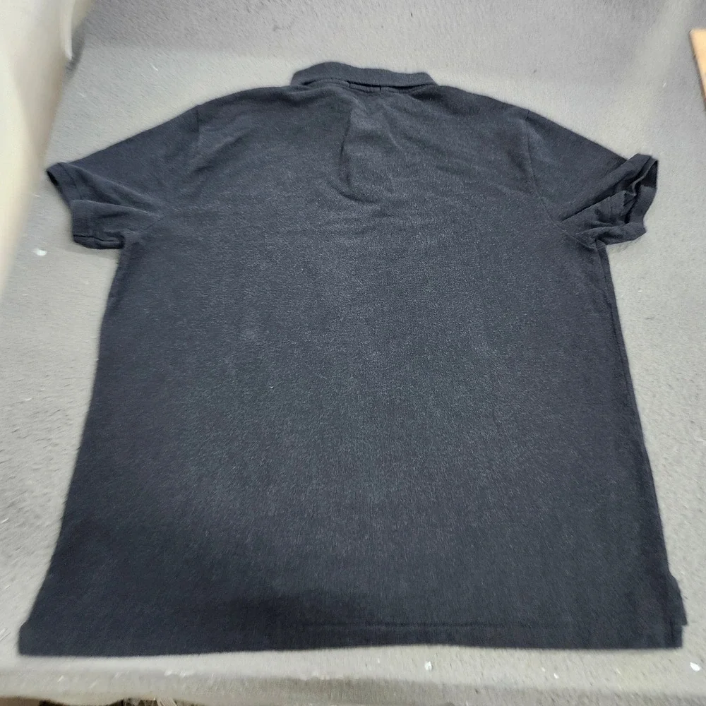 Polo Ralph Lauren Mens XXL Custom Slim Fit Polo Shirt Charcoal Gray Lime Green